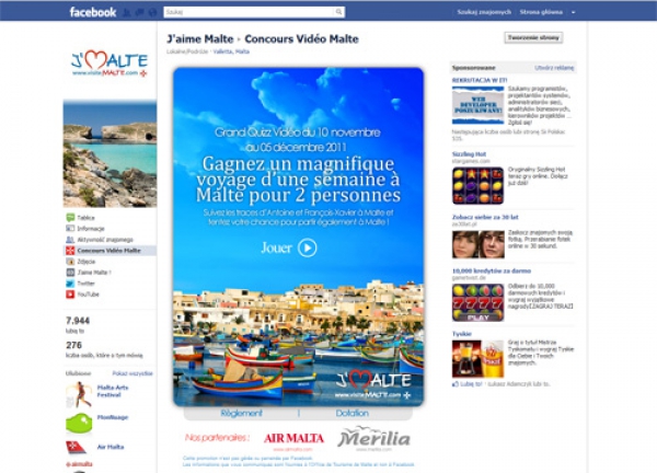 Wdrożenie aplikacji dedykowanej promującą Maltę we Francji
